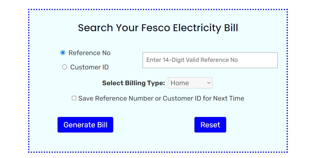 Check FESCO Bill Online
